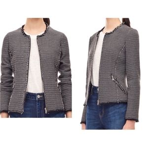 Rebecca Taylor Dot Boucle Raw Edge Blazer